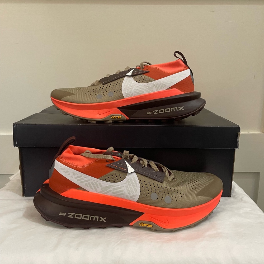 Nike ZoomX Zegama Trail 2 ‘Khaki White Hyper Crimson’ HQ3768 200 Size 10